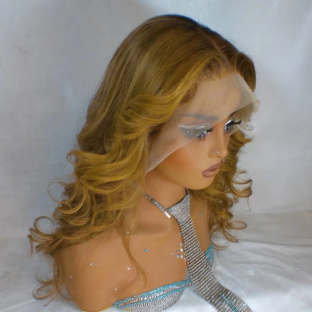 ✨18 Inch Human Tigers Eye Dimensional Lace Wig With Large Parting Area ✨ - Picture 9 of 16